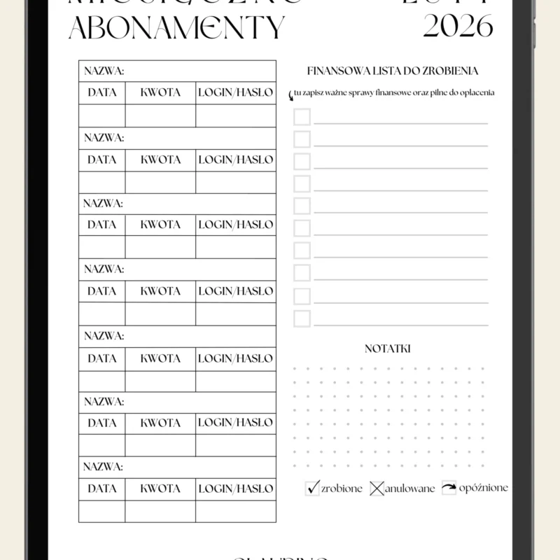 Miesięczne abonamenty